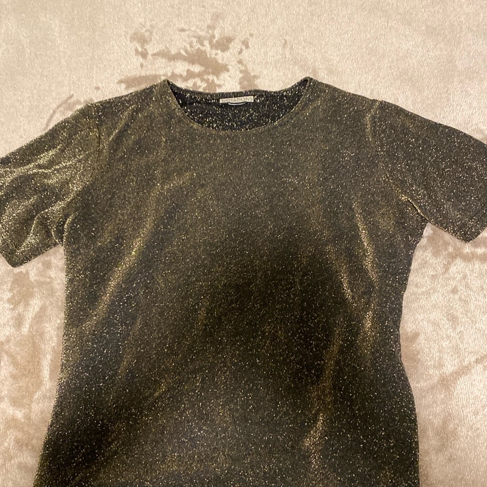 Gold shimmer top, medium/large